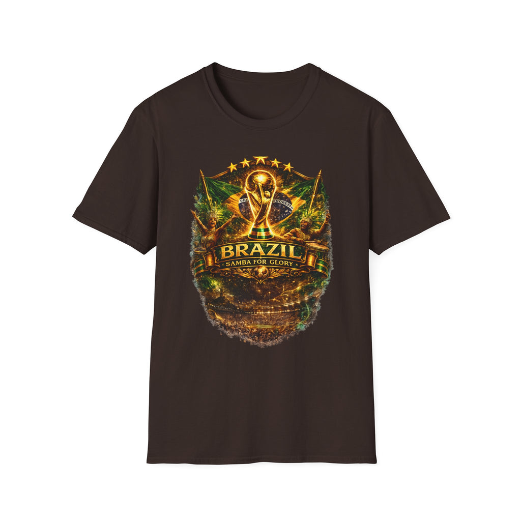 Brazil World Cup Soccer T-Shirt — Vintage Trophy Crest Tee