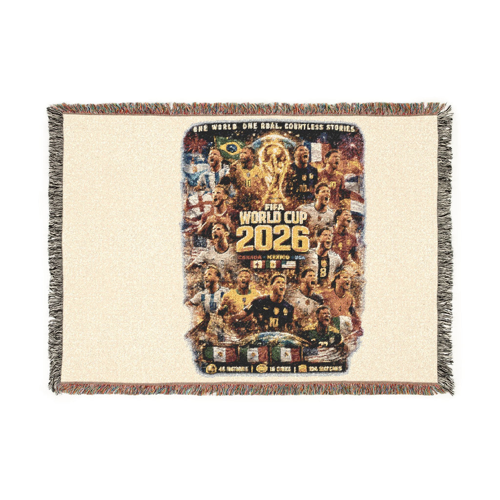 Woven Blanket — Retro Arcade '2026' Pixel Art Throw
