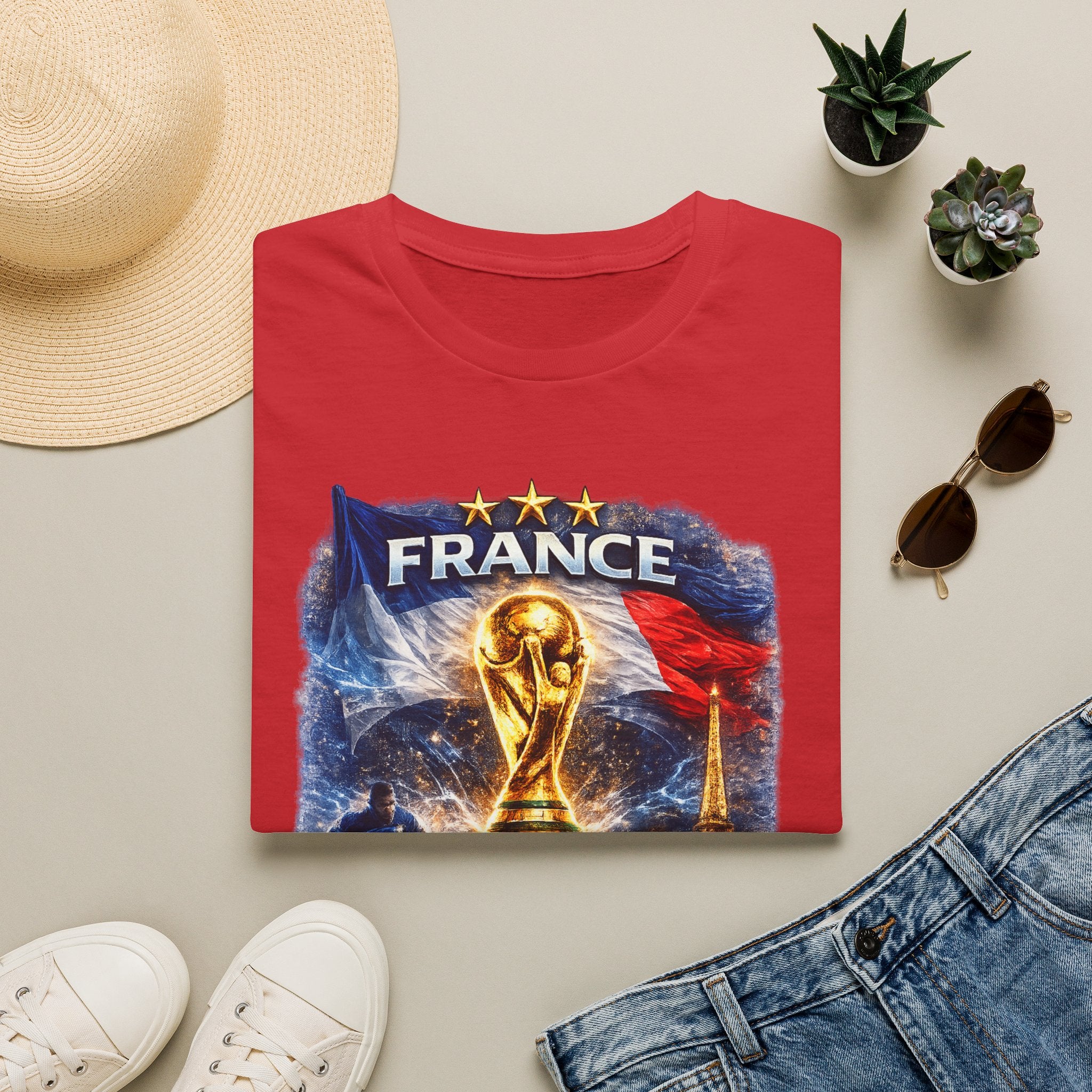 France World Cup Trophy T-Shirt — Built for Glory Soccer Fan Tee