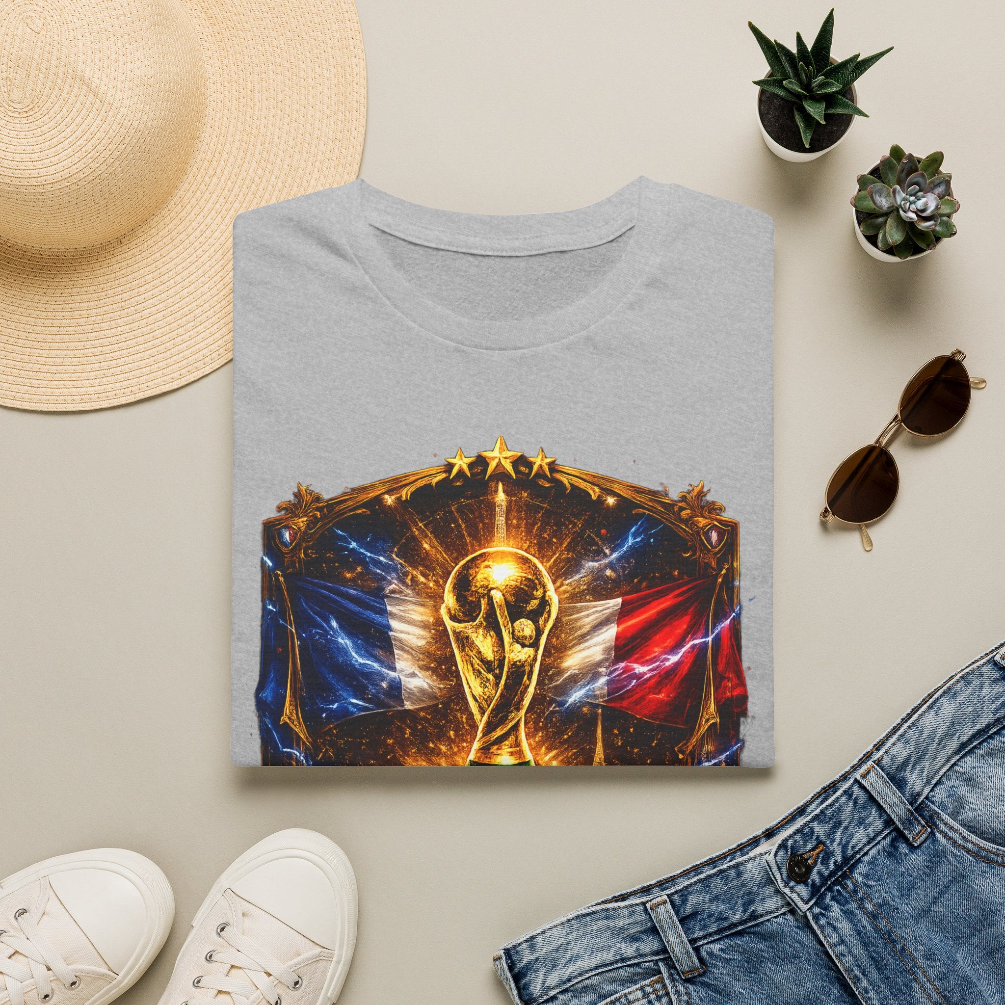 France World Cup Trophy T-Shirt — Golden FIFA Champion Graphic Tee