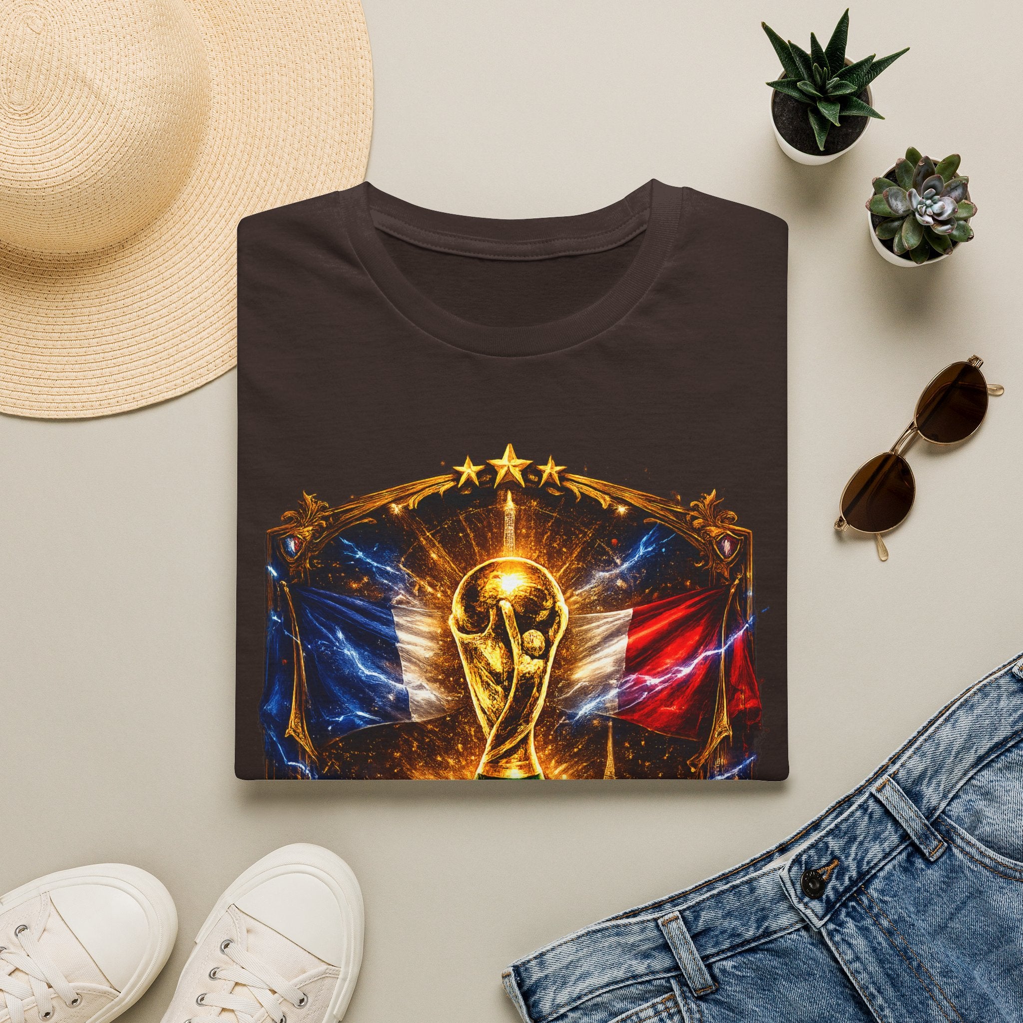 France World Cup Trophy T-Shirt — Golden FIFA Champion Graphic Tee