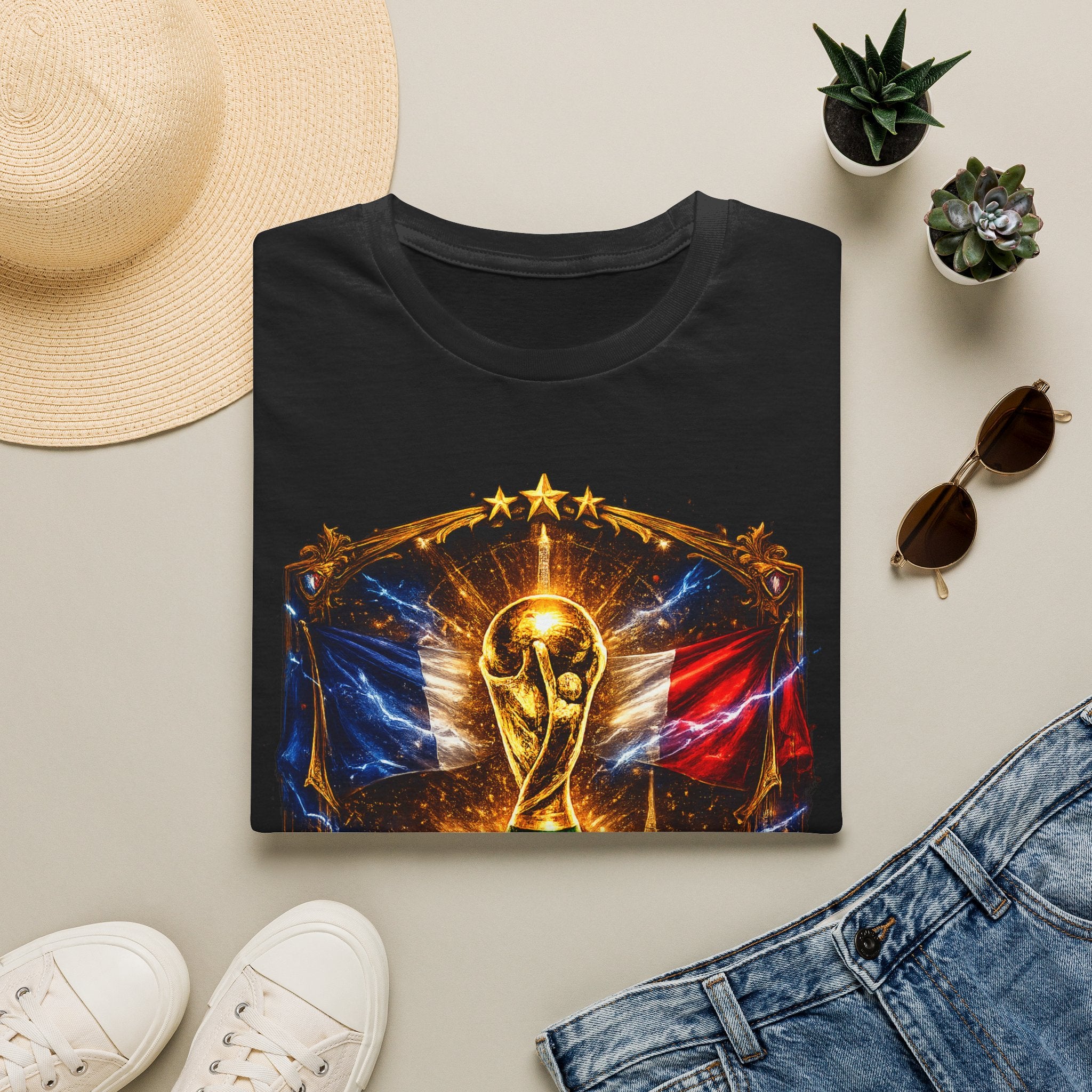 France World Cup Trophy T-Shirt — Golden FIFA Champion Graphic Tee