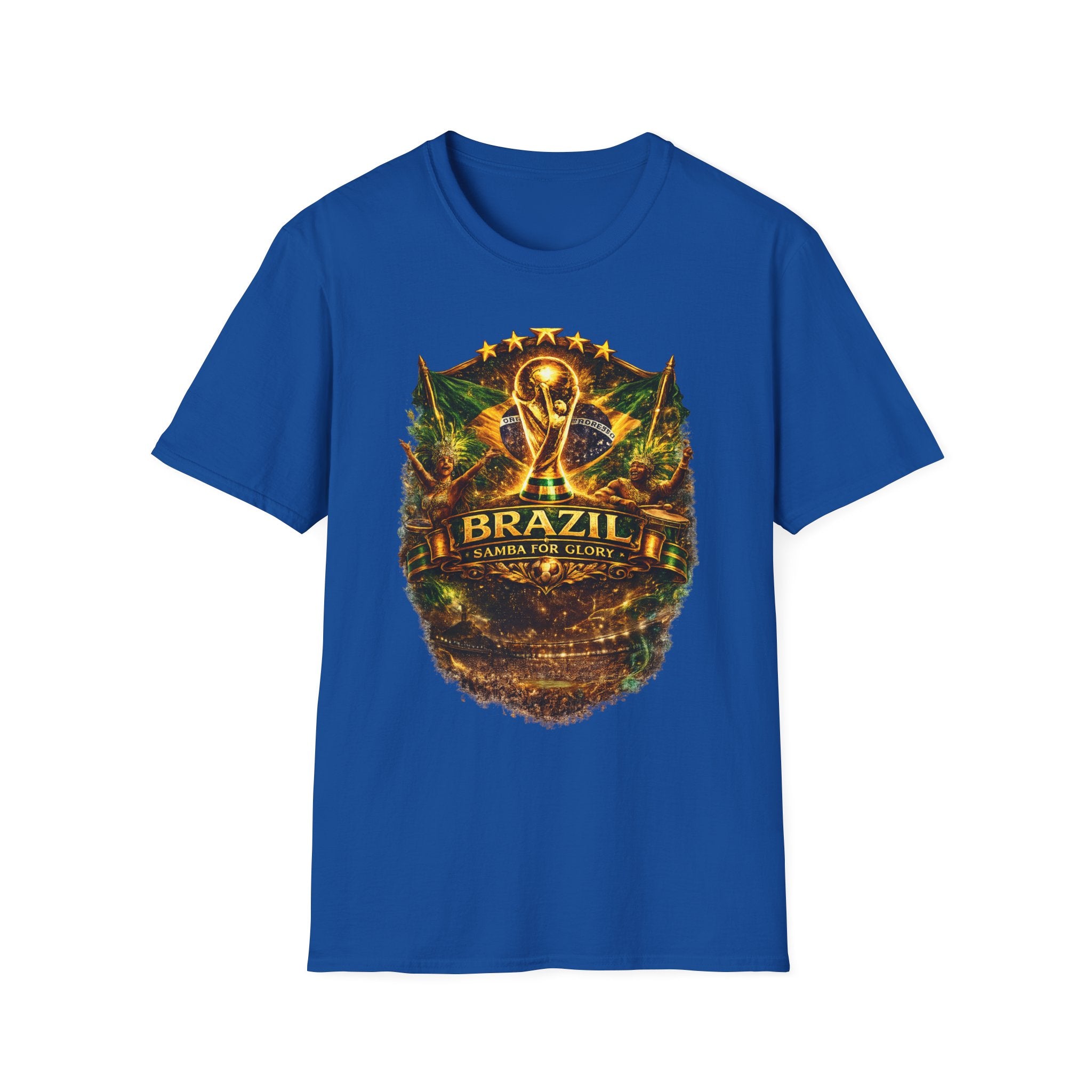 Brazil World Cup Soccer T-Shirt — Vintage Trophy Crest Tee