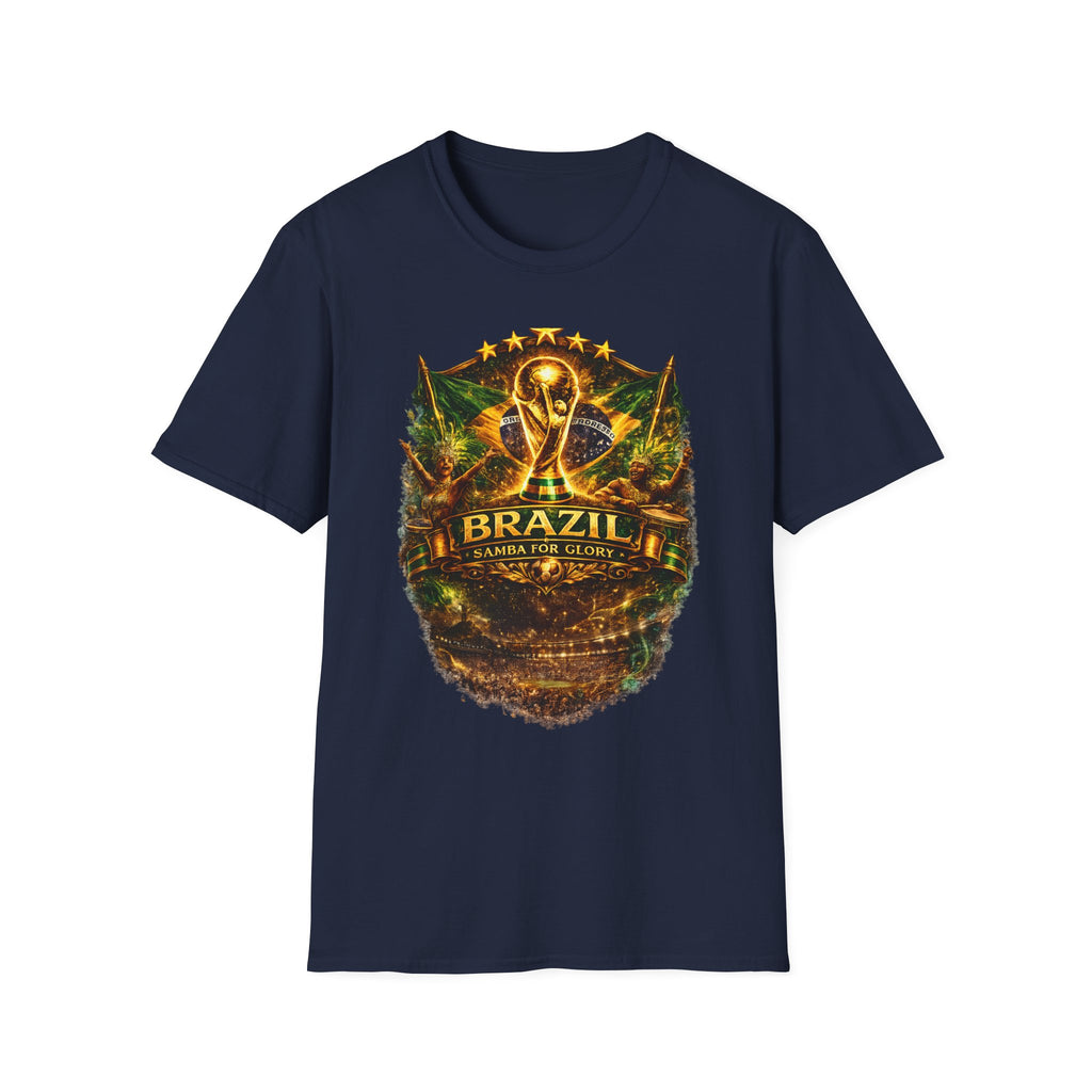 Brazil World Cup Soccer T-Shirt — Vintage Trophy Crest Tee