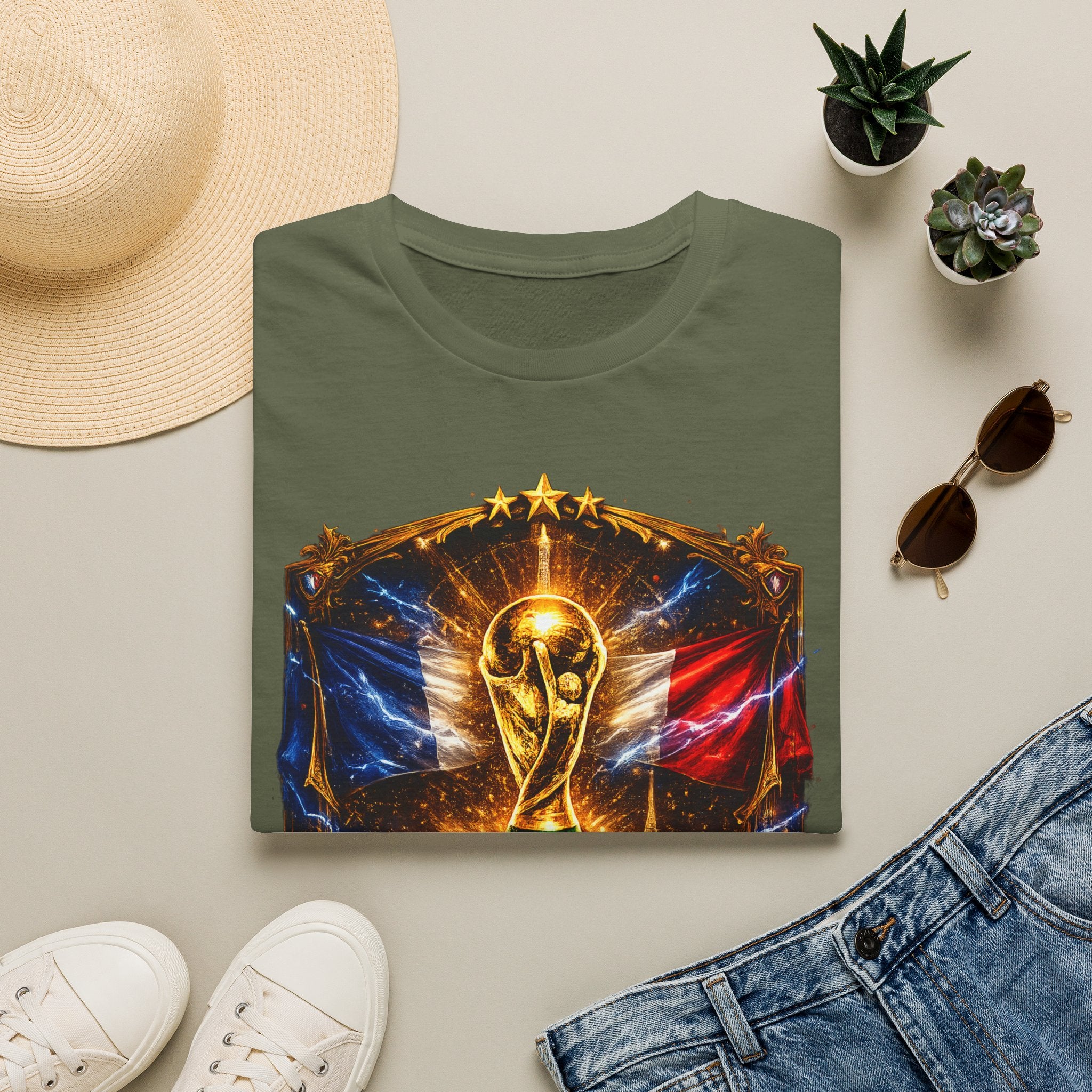 France World Cup Trophy T-Shirt — Golden FIFA Champion Graphic Tee