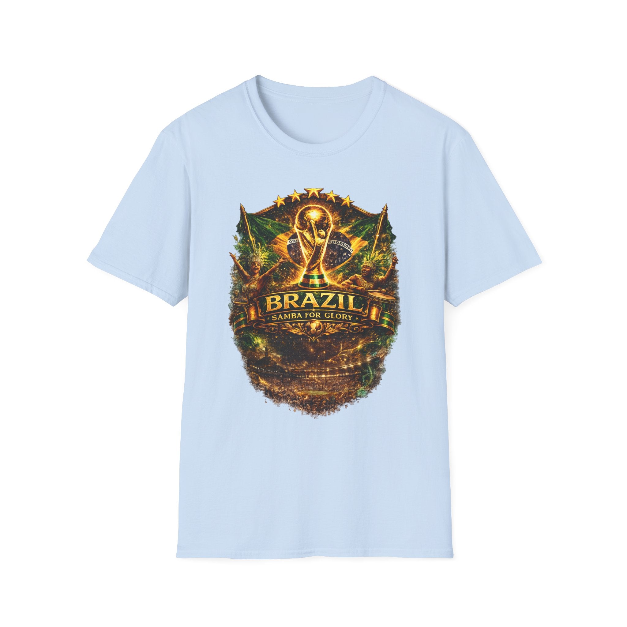 Brazil World Cup Soccer T-Shirt — Vintage Trophy Crest Tee