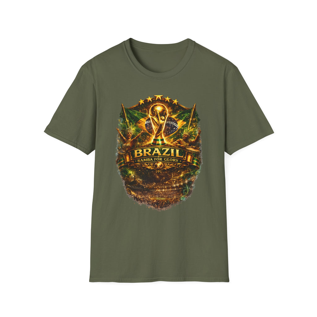 Brazil World Cup Soccer T-Shirt — Vintage Trophy Crest Tee
