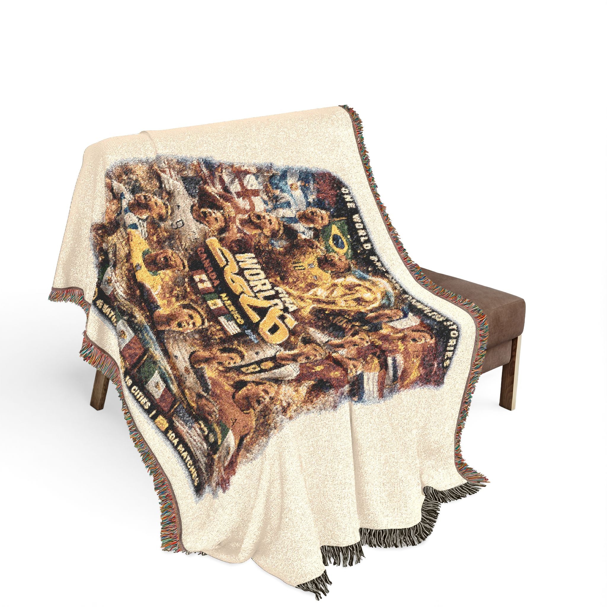 Woven Blanket — Retro Arcade '2026' Pixel Art Throw