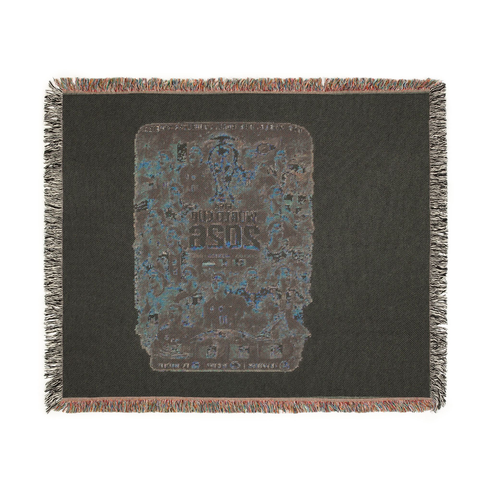Woven Blanket — Retro Arcade '2026' Pixel Art Throw