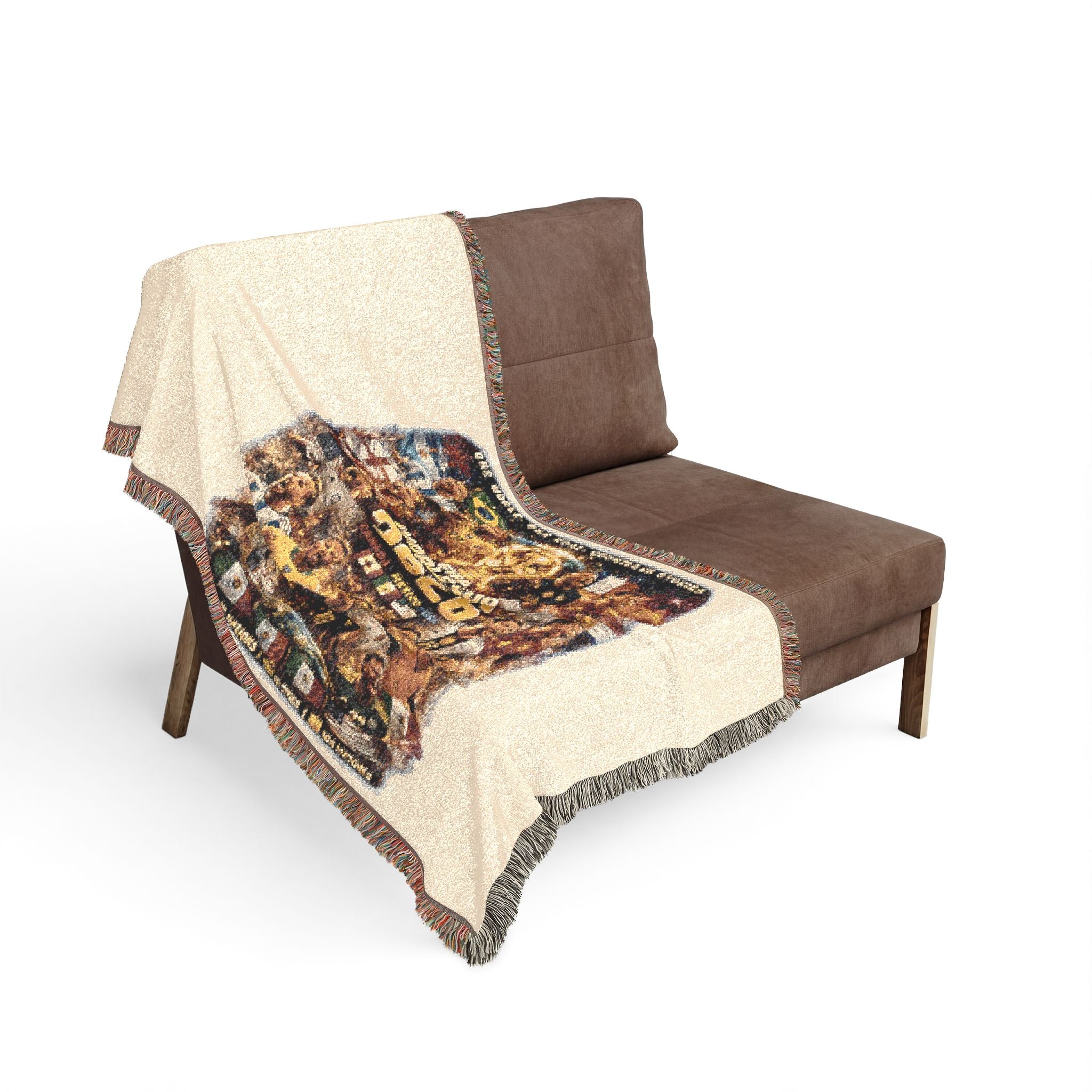 Woven Blanket — Retro Arcade '2026' Pixel Art Throw
