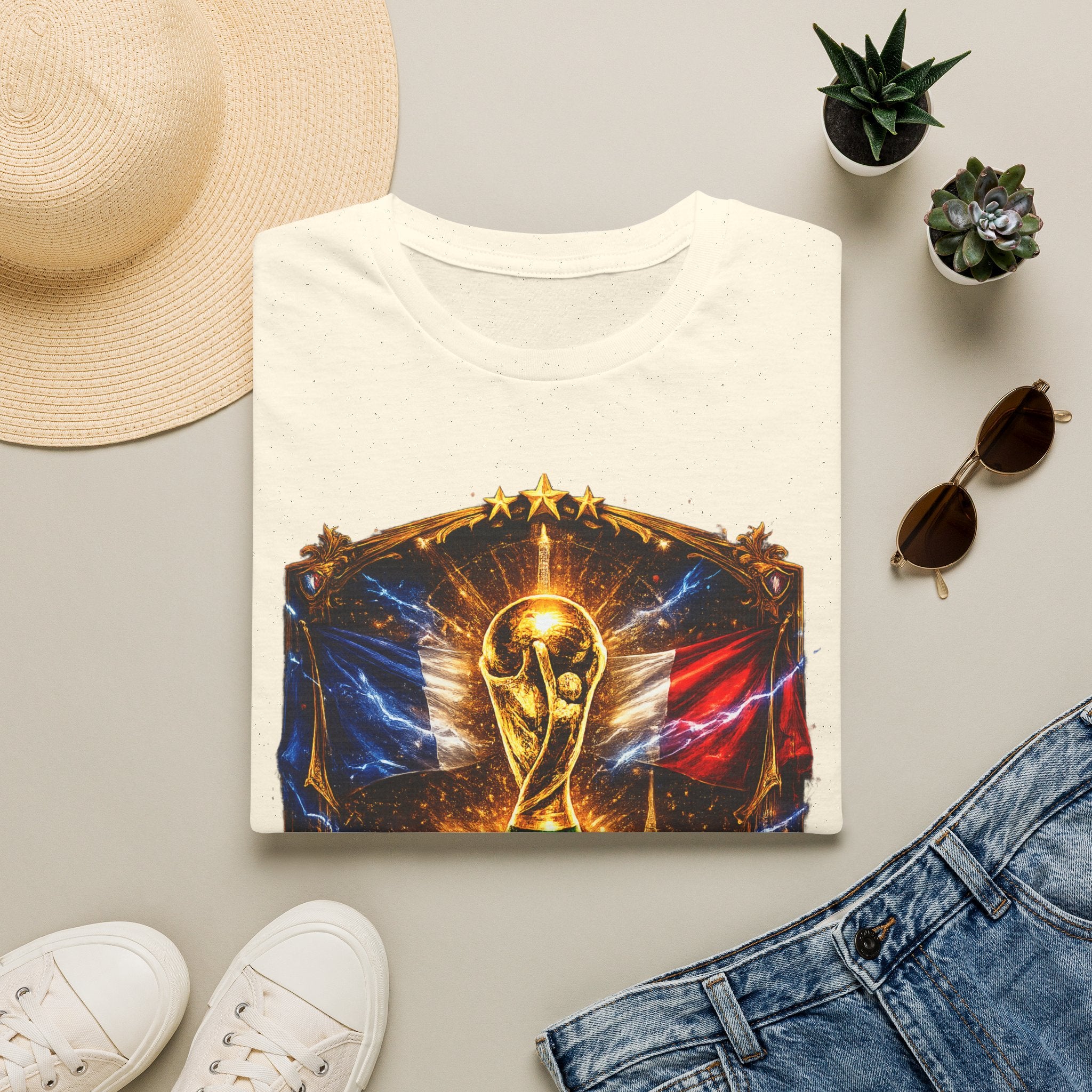 France World Cup Trophy T-Shirt — Golden FIFA Champion Graphic Tee