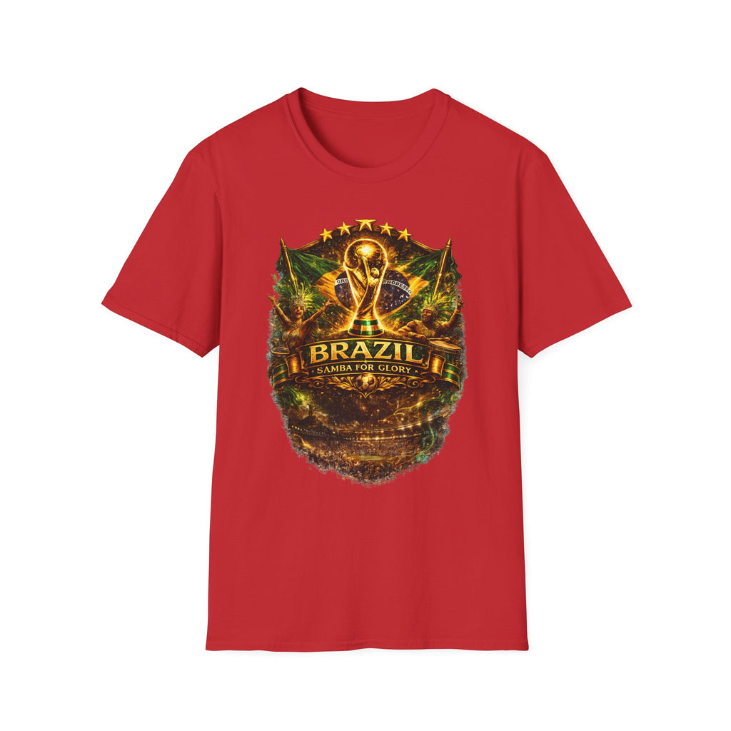 Brazil World Cup Soccer T-Shirt — Vintage Trophy Crest Tee