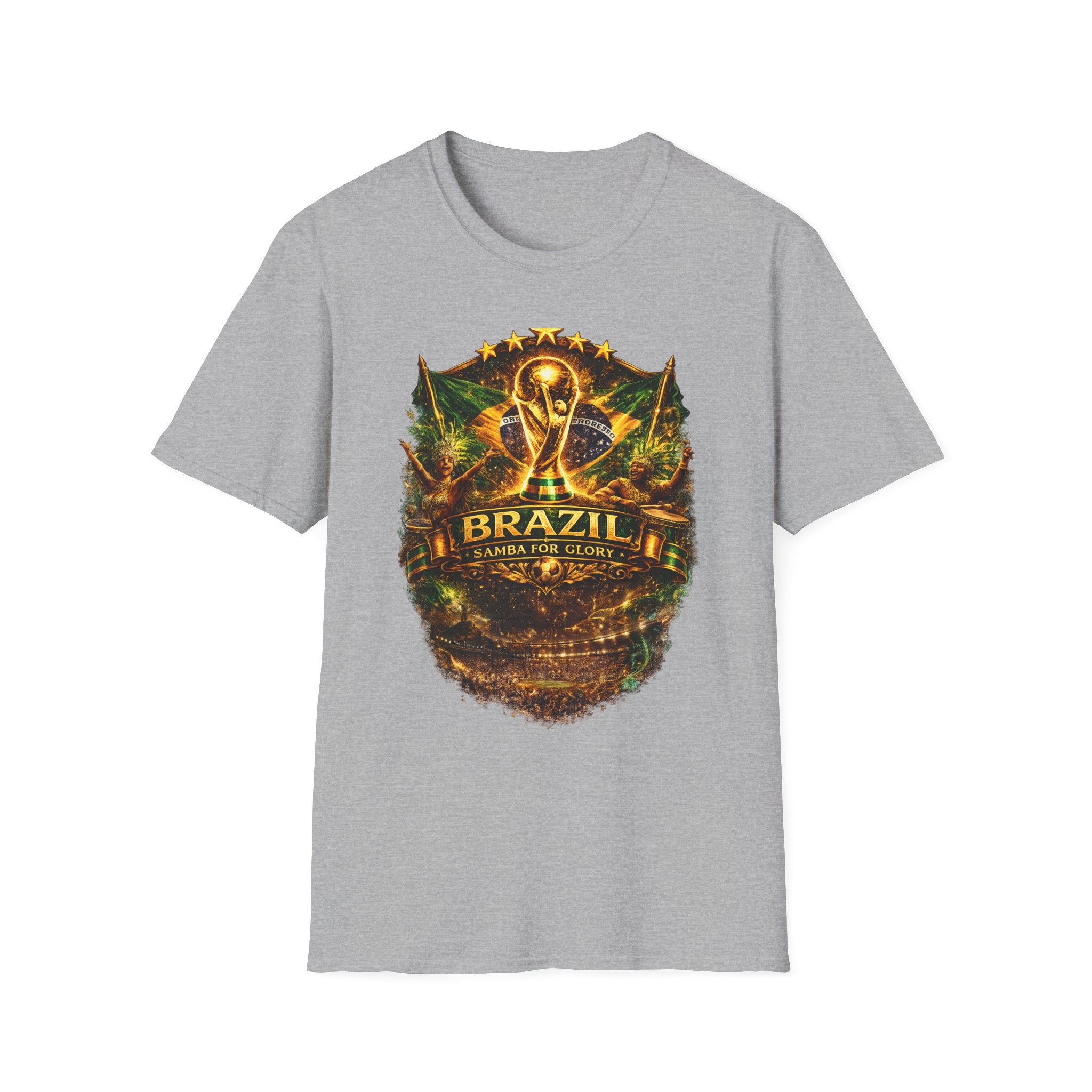 Brazil World Cup Soccer T-Shirt — Vintage Trophy Crest Tee