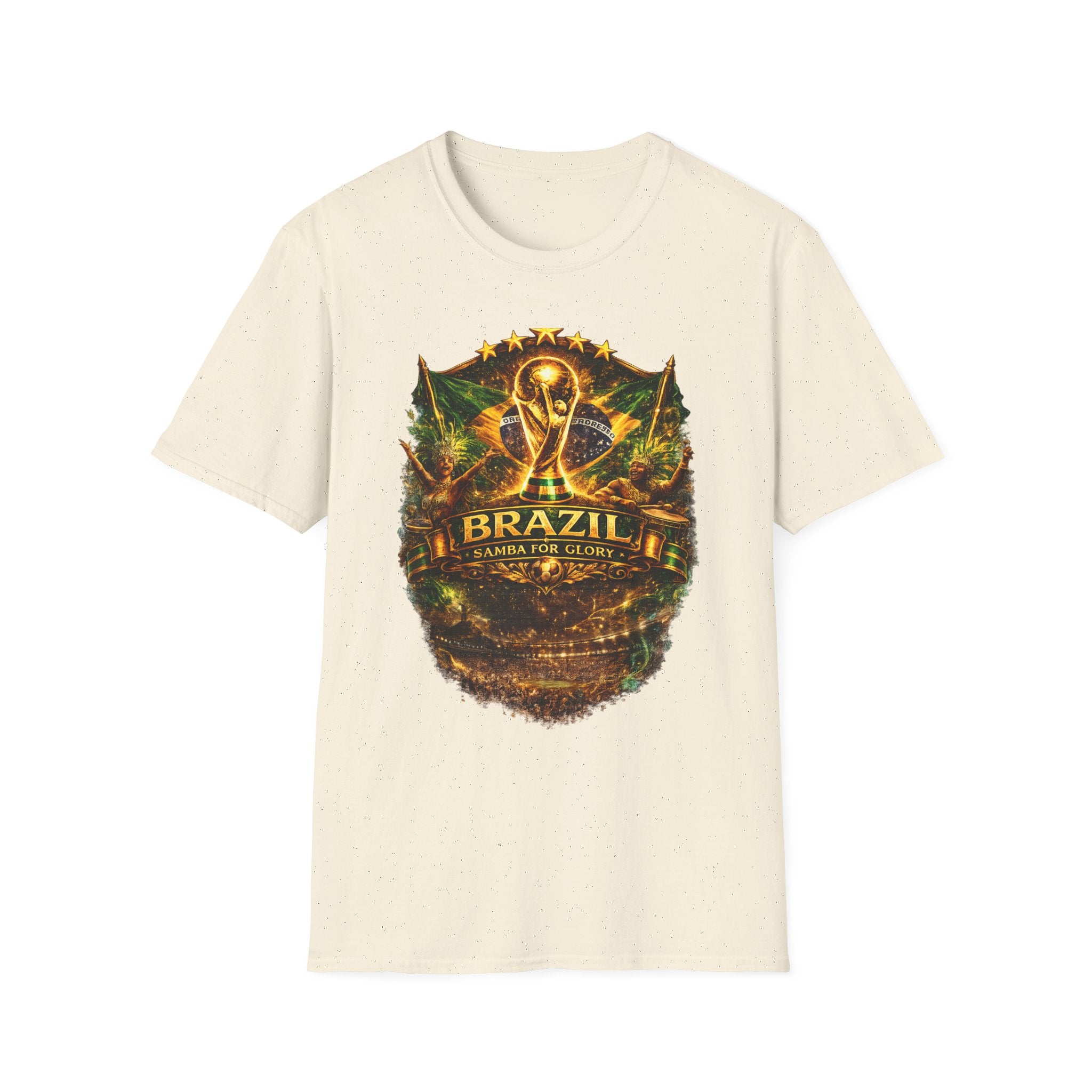 Brazil World Cup Soccer T-Shirt — Vintage Trophy Crest Tee