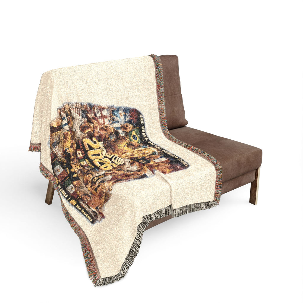 Woven Blanket — Retro Arcade '2026' Pixel Art Throw