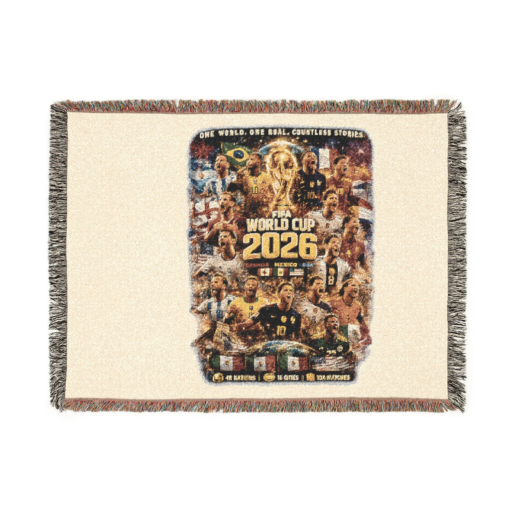 Woven Blanket — Retro Arcade '2026' Pixel Art Throw