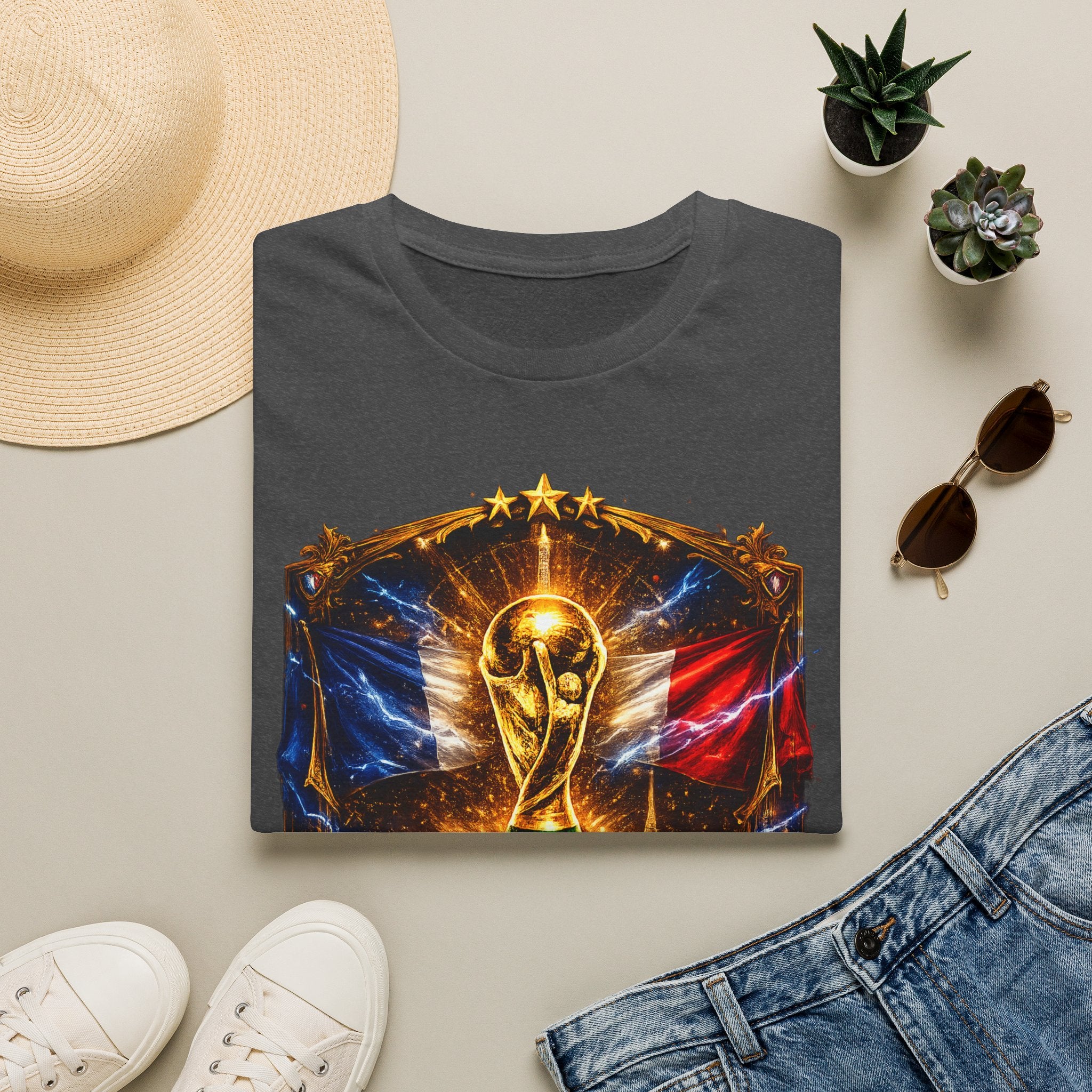 France World Cup Trophy T-Shirt — Golden FIFA Champion Graphic Tee