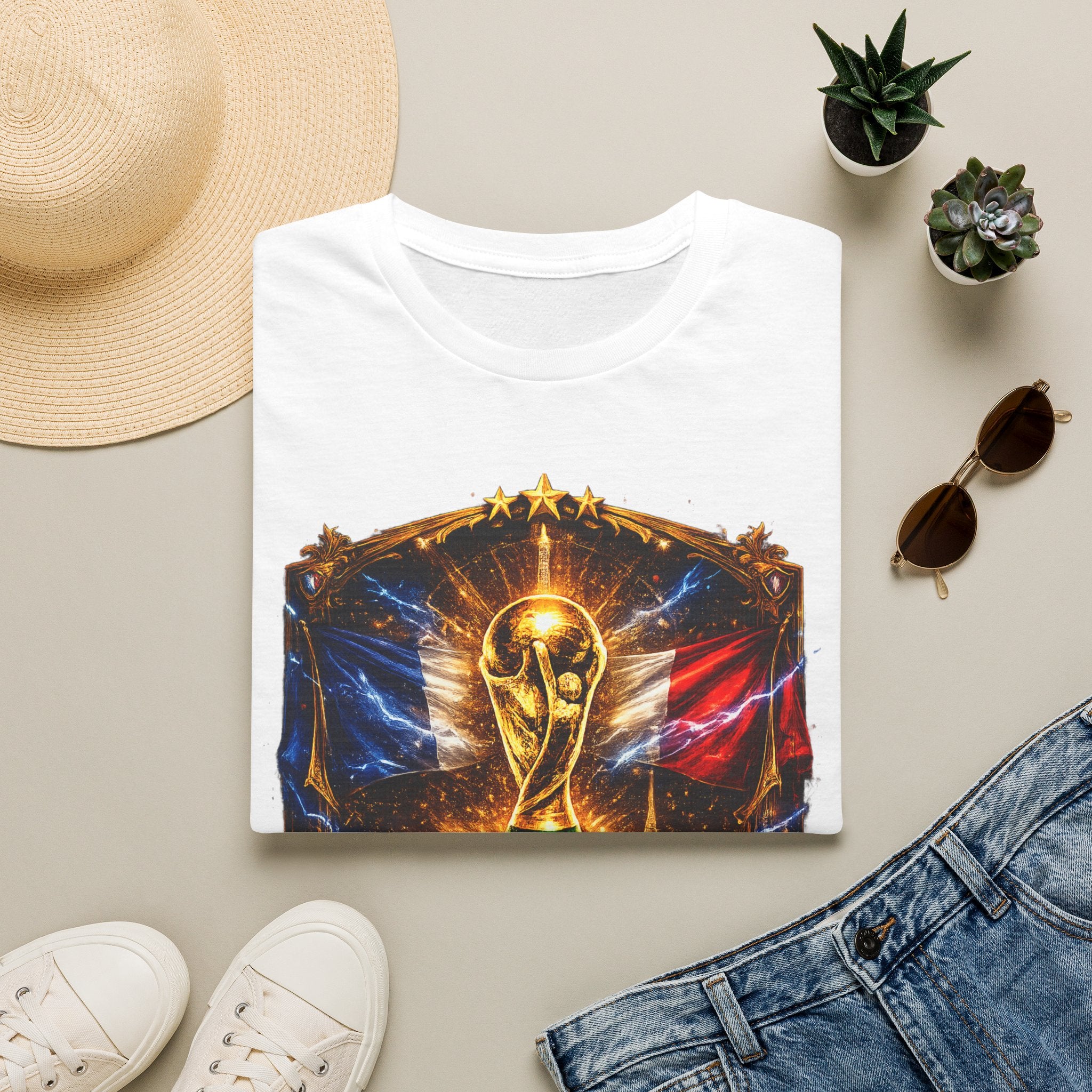 France World Cup Trophy T-Shirt — Golden FIFA Champion Graphic Tee