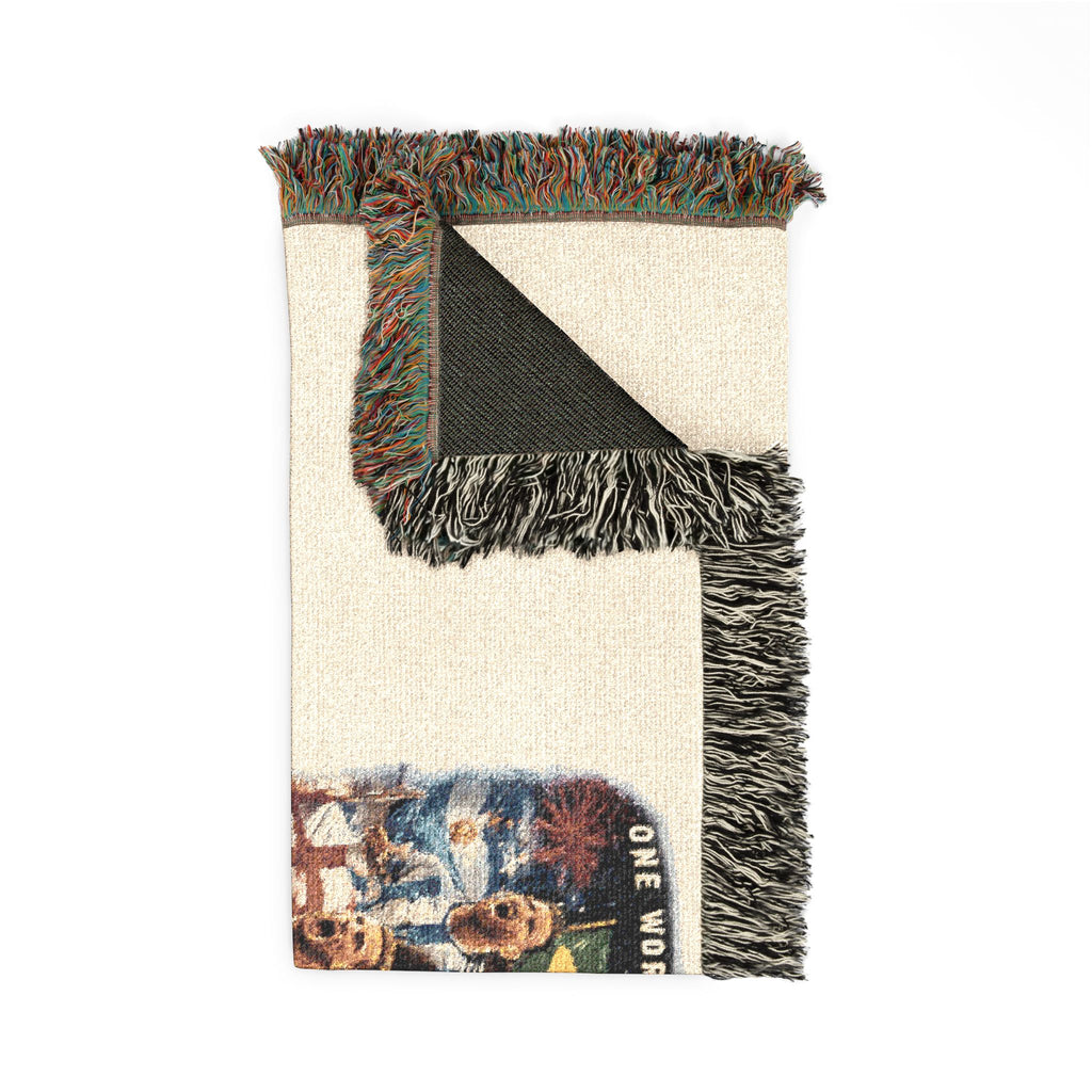 Woven Blanket — Retro Arcade '2026' Pixel Art Throw