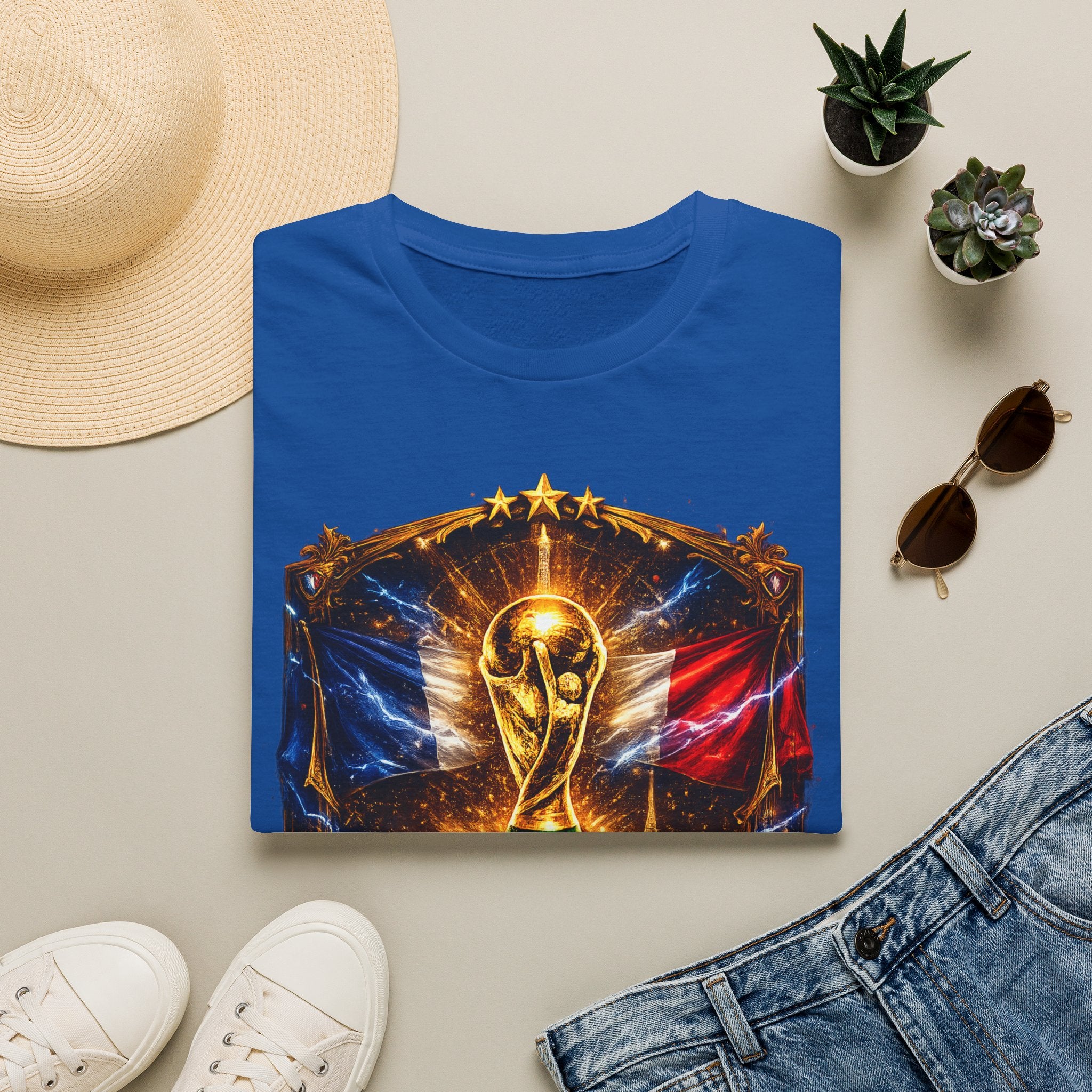 France World Cup Trophy T-Shirt — Golden FIFA Champion Graphic Tee