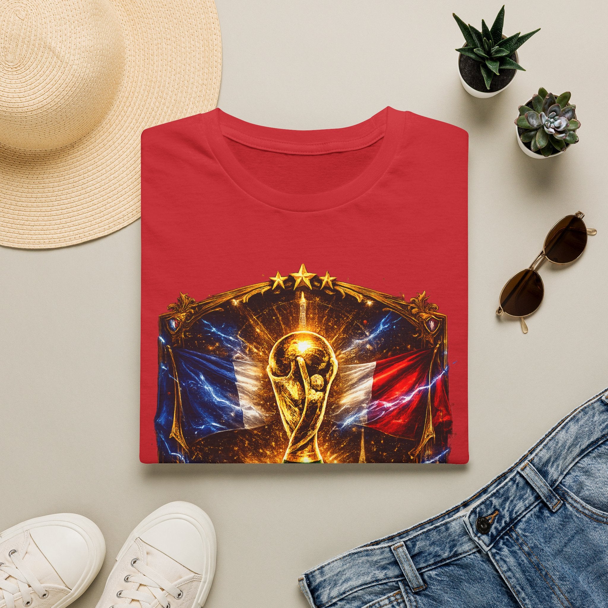 France World Cup Trophy T-Shirt — Golden FIFA Champion Graphic Tee
