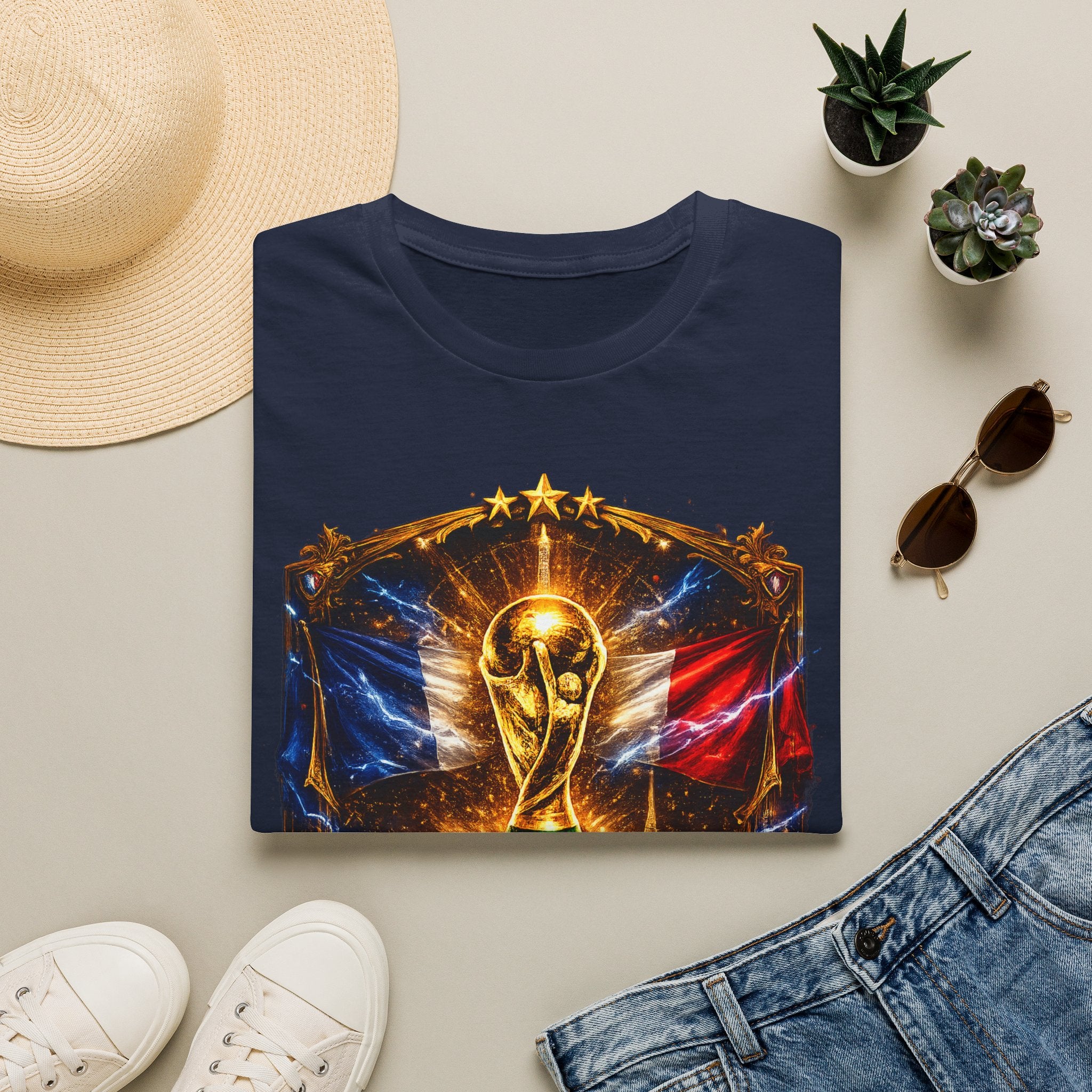 France World Cup Trophy T-Shirt — Golden FIFA Champion Graphic Tee