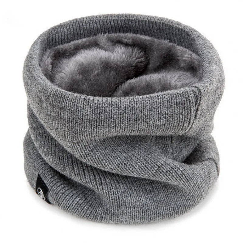 Fashion Women Knitted Scarf Solid Cashmer Like Winter Snood Scarves Lady Warm Wool Fur Thick Unisex Men Neck Scarfs Ring